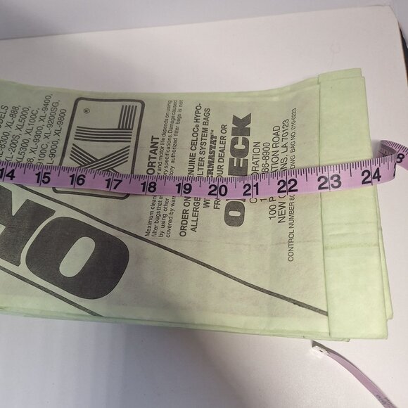 16 Oreck XL Vacuum Celoc Hypo-Allergenic Disposable Filter Bags With Germastat - Picture 7 of 8